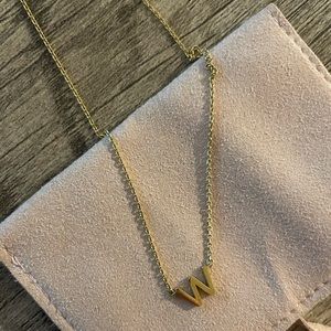 Dainty Initial Necklace - W